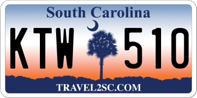 SC license plate KTW510