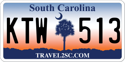 SC license plate KTW513