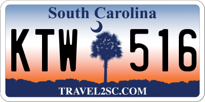 SC license plate KTW516