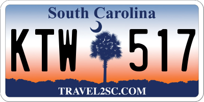 SC license plate KTW517