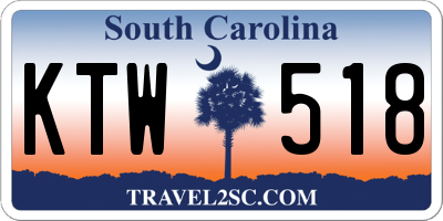 SC license plate KTW518