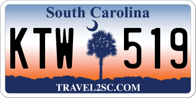 SC license plate KTW519
