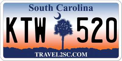 SC license plate KTW520