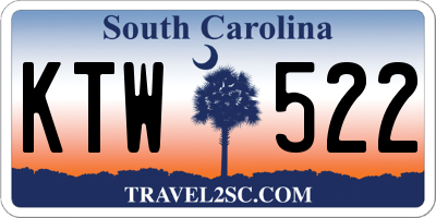 SC license plate KTW522