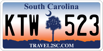 SC license plate KTW523
