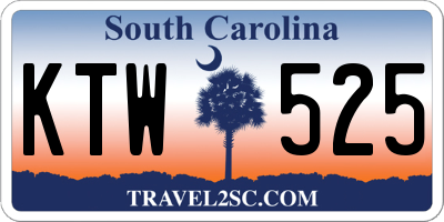SC license plate KTW525