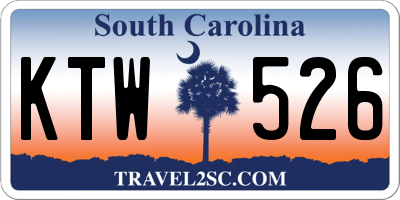SC license plate KTW526