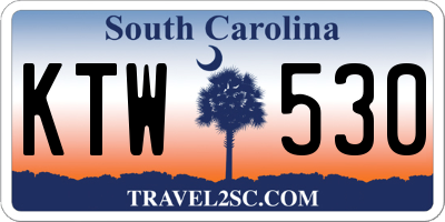 SC license plate KTW530