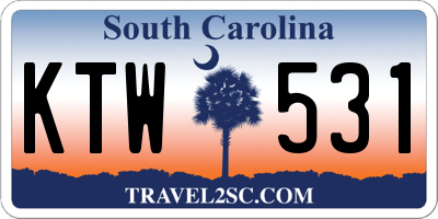 SC license plate KTW531