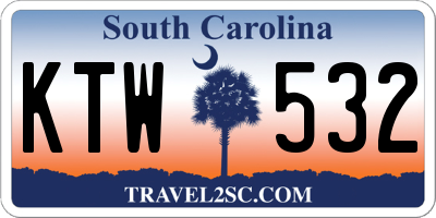 SC license plate KTW532