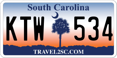 SC license plate KTW534