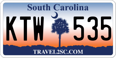SC license plate KTW535