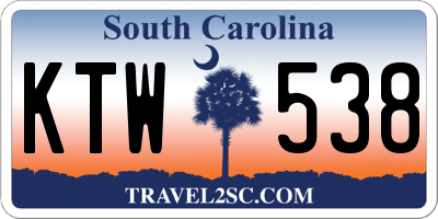 SC license plate KTW538