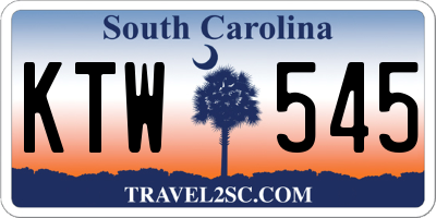 SC license plate KTW545