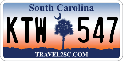 SC license plate KTW547