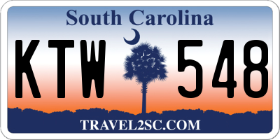 SC license plate KTW548