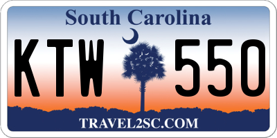 SC license plate KTW550