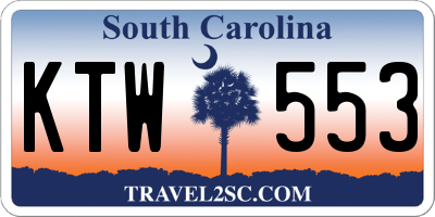 SC license plate KTW553