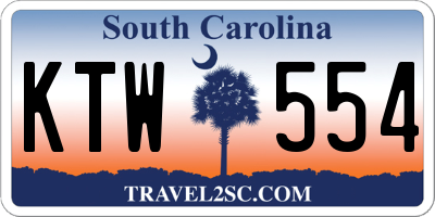 SC license plate KTW554