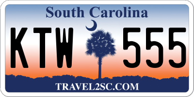 SC license plate KTW555