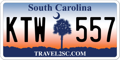 SC license plate KTW557