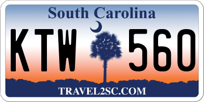 SC license plate KTW560