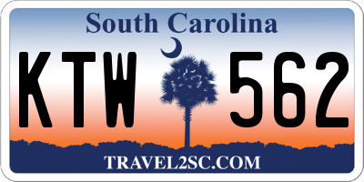SC license plate KTW562