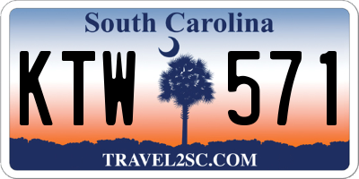 SC license plate KTW571