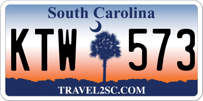 SC license plate KTW573