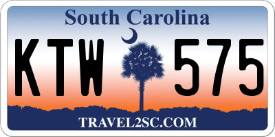 SC license plate KTW575