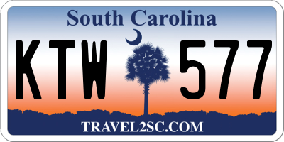 SC license plate KTW577
