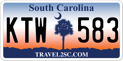 SC license plate KTW583
