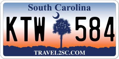 SC license plate KTW584