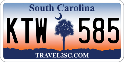 SC license plate KTW585