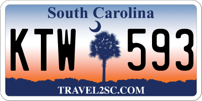SC license plate KTW593