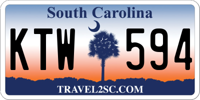 SC license plate KTW594