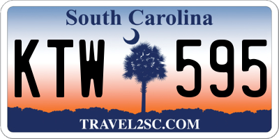 SC license plate KTW595