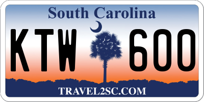 SC license plate KTW600