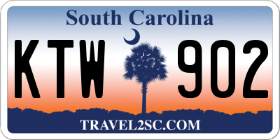SC license plate KTW902