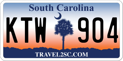 SC license plate KTW904