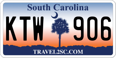 SC license plate KTW906