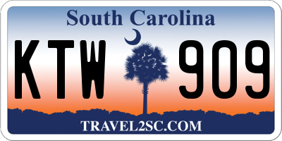 SC license plate KTW909