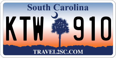 SC license plate KTW910
