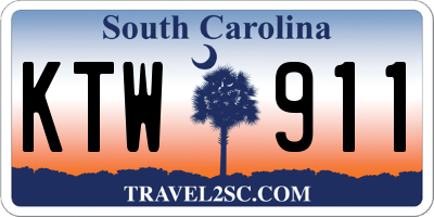 SC license plate KTW911