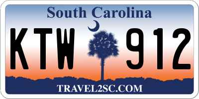 SC license plate KTW912