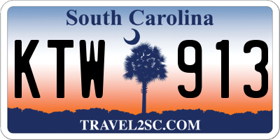 SC license plate KTW913