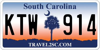 SC license plate KTW914