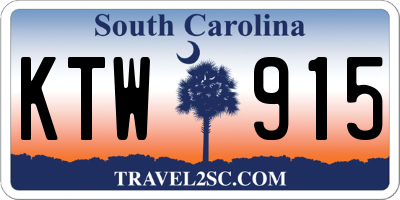 SC license plate KTW915