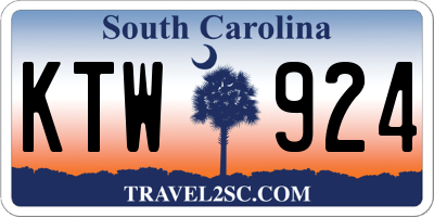 SC license plate KTW924