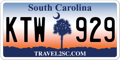 SC license plate KTW929